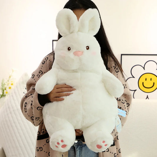 Giant Lazy Rabbit Dolls Soft Plush Cute White Bunny Animal Toys Baby Sleep Pillows Cushion Kids Girl Birthday Gift Kawaii Decor