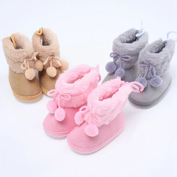 Baby Winter Warm Plush Shoes Newborn Toddler Boots Girls Boys Soft Sole Non-Slip First Walk Shoes Newborn Indoor Footwear Shoes