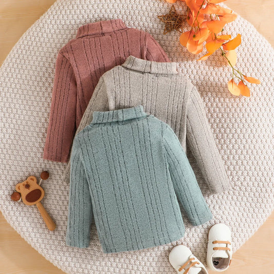 3PCS Set Ootd Terno for Newborn Baby Unisex Boy Girls Top 3-24 Months Fashion Long Sleeve Warm Sweater Winter