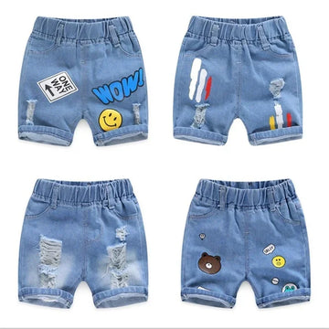 Boys Jeans Shorts Pants 2023 New Children's Clothing Baby Five-point Pants Summer Children's Shorts