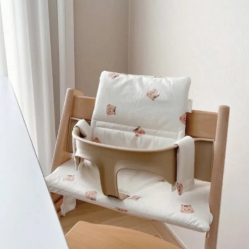 1PC INS Cartoon Highchair Cushion Mat PU Washable Baby Infant Newborn Dinner Chair Non-slip Seat Carriage Liner Pad Back Pillow