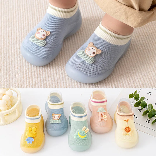 Men and Women Baby Toddler Shoes Infants and Toddlers Spring and Autumn Soft Bottom Indoor Children's Shoes Cartoon Socks Shoes