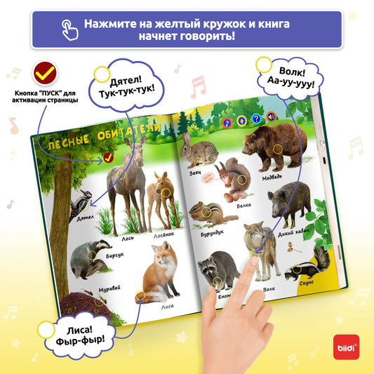 Biidi learning game for kids Montessori learning book for children intelligence educational Russian electronic book picture books