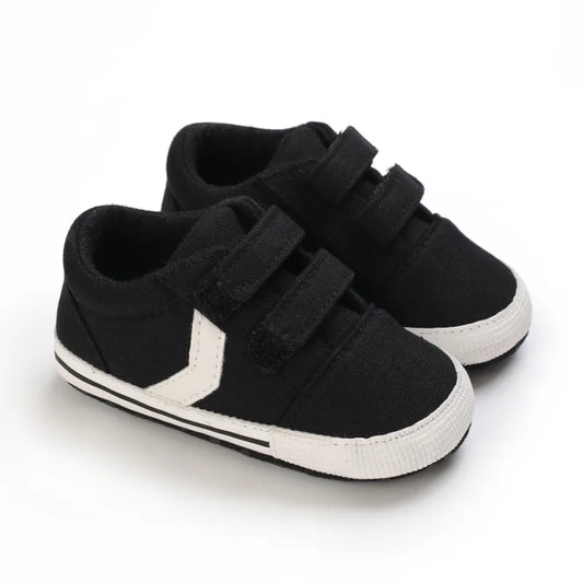 Black Fashion Newborn Casual Cloth Shoes Boys And Girls First Step Walking Shoes Infants Toddlers Children's Non Slip Baby Shoes