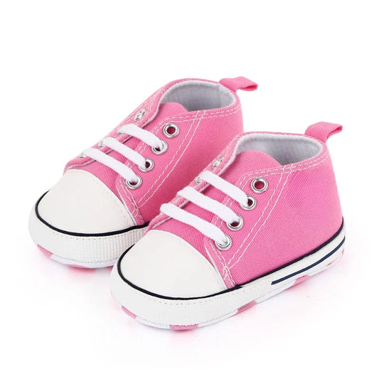 Baby Canvas Shoes Classical Newborn Baby Boys Girls Shoes Spring Autumn and Winter Plush Toddler Kids Sport Sneakers 0-18Months