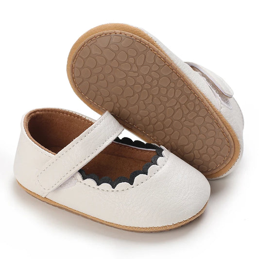 New Baby Shoes Baby Boy Girl Shoes Leather Rubber Sole Anti-slip Toddler First Walkers Infant Crib Shoes Newborn Girl Moccasins