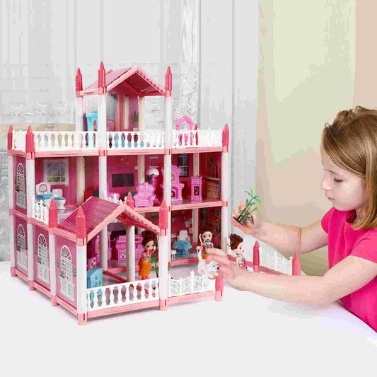 Toys Girls House For Building Dolls Playset With Furniture Accessories Princess Child Doll's