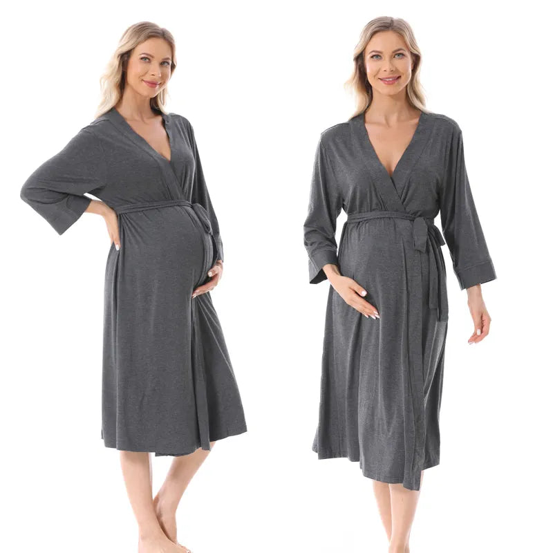 Maternity Pajamas Robe Pregnant Women Home Clothing Nursing Sleepwear Nightwear Ropa Mujer Embarazada Premama