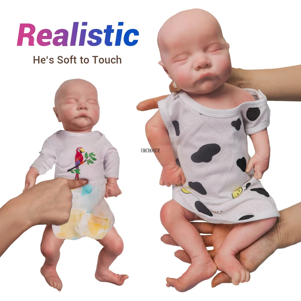 Full Body Washable Silicone Reborn Baby Doll 18inch 2.6kg Realistic Girl Boy Dolls Soft Painted Lifelike  Children Toys