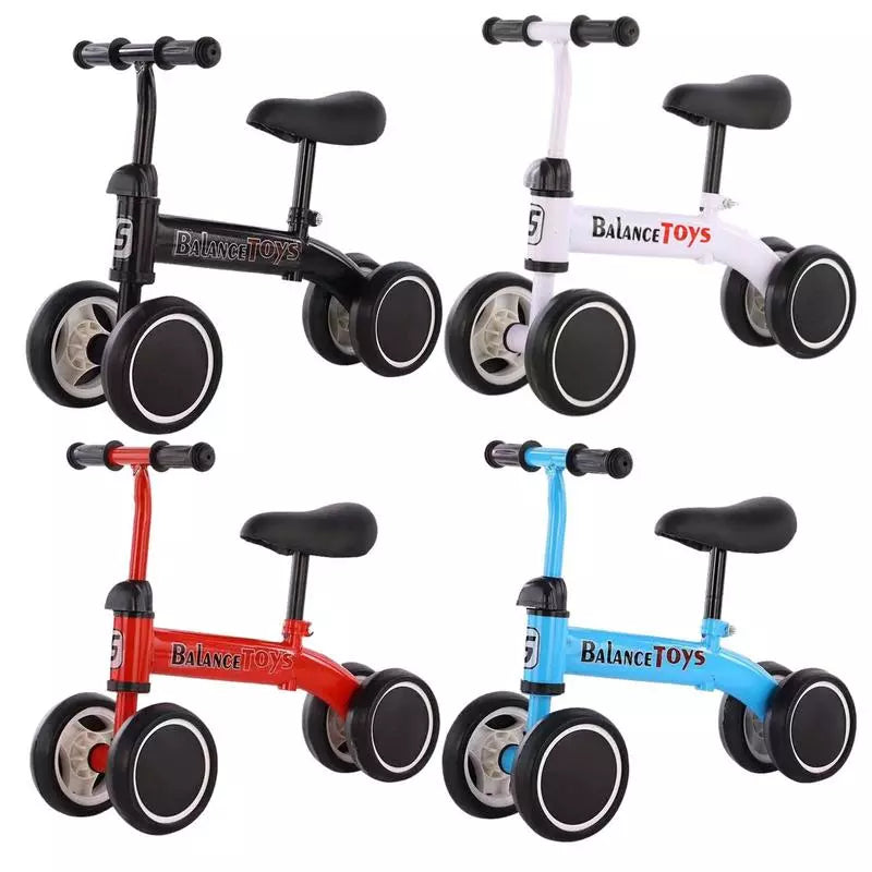 Children Bicycle 4 Wheel Baby Walker Baby Balance Bike Kids Scooter Baby Stroller For 1-6 Years Old Outdoor Ride-on Toys