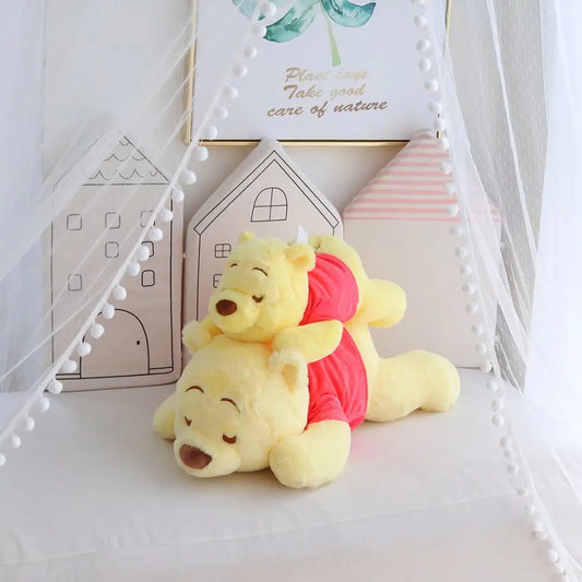 Winnie the Pooh Plush Doll Kawaii Bear Tissue Box Lovely Car Decor Stuffed Doll Animal Sofa Cushion Bedside Pillow Gift for Girl