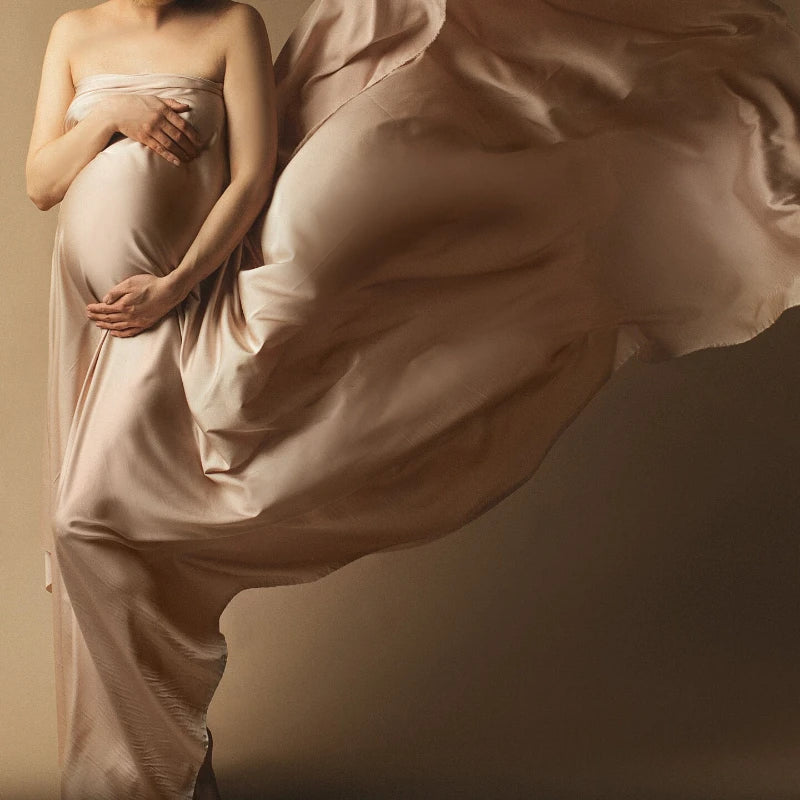 Maternity Silk Fabric Gown Maternity Photography props Maternity Tossing Fabric Pregnancy Photo Prop