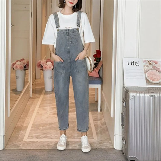 Pregnancy Clothing Loose Maternity Strap Pant Pregnant Rompers Trousers for Pregnant Women Jeans Overalls Jumpsuit Clothes