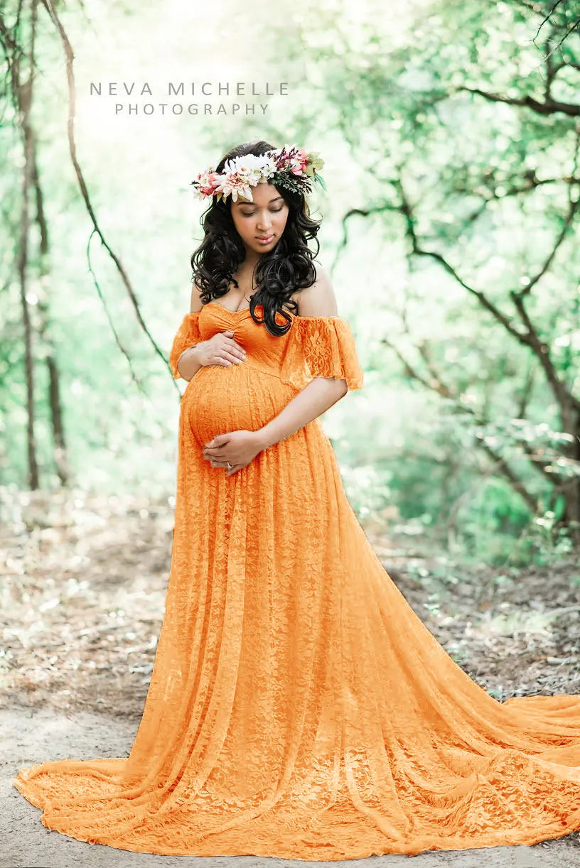 New Maternity Lace Dress Gowns for Photo Shoot Pregnant Dress Pregnancy Dress Photography Props