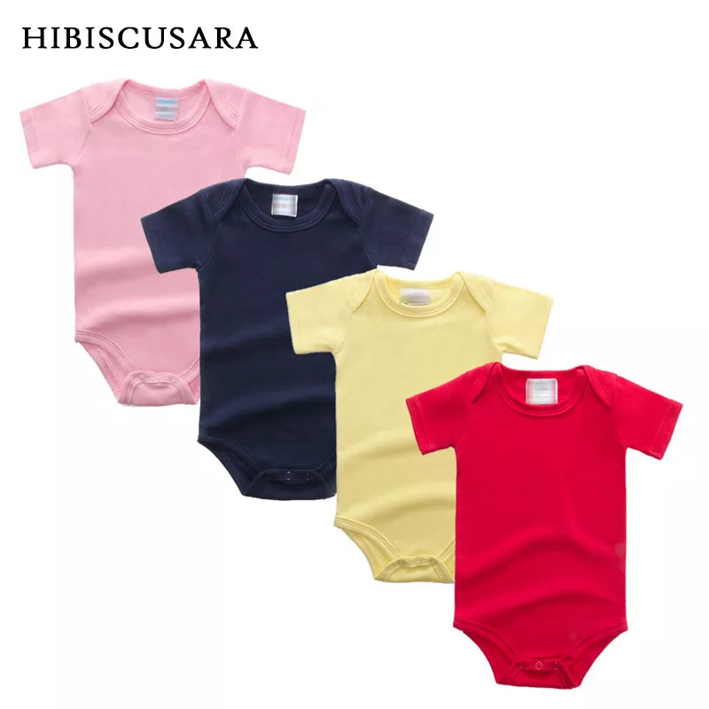 SALE Unisex Baby Rompers Short Sleeve Cotton O-Neck 0-12M Newborn Boys&Girls Roupas Top Quality Bebe Summer Clothes