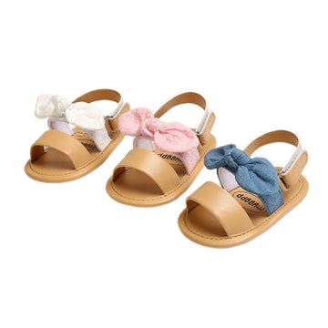 Summer Newborn Baby Kids Girl Summer Casual Cute Bowknot Shoes Anti-Slip Soft Sole Sandals
