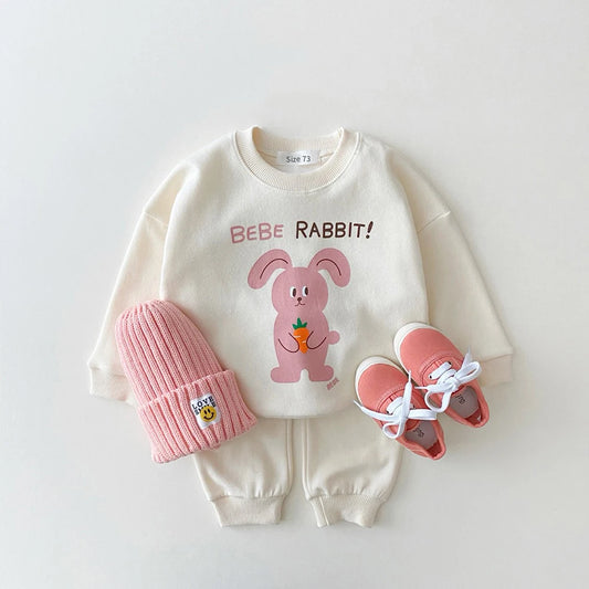 2pcs Baby Set Baby Boy Suit 2024 Spring Autumn Fashion Animal  Print Baby Girls Outfits Clothes Cotton Casual Long Sleeves+pants