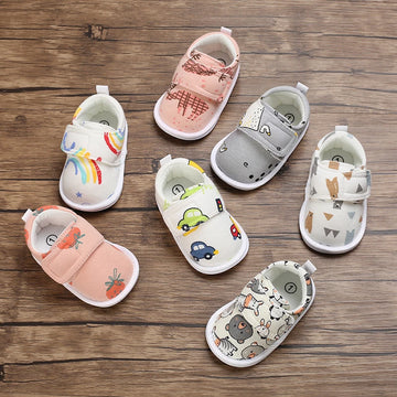 Spring and Autumn Cartoon Baby Boys Walking Shoes - December Female Baby Soft Sole Lightweight Sports Walking Shoes
