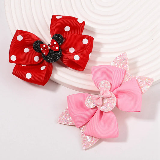 1PCS Sweet Shinny Glitter Bows Hair Clips for Baby Cute Girls Boutique Ponytail Holder Kids Baby Hair Accessories For Hair Gift