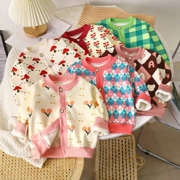 2023 Autumn And Winter New Children's Baby Boys Girls Hundred Knitted Jacket Men And Girls Baby Warm Cardigan Thickened Jumper