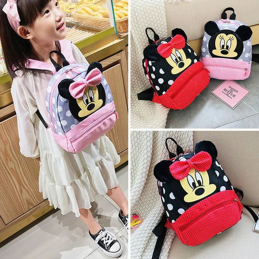 5 Style Disney Cartoon Backpack For Baby Boys Girls Minnie Mickey Mouse Children Lovely Schoolbag Kindergarten Kids Toys