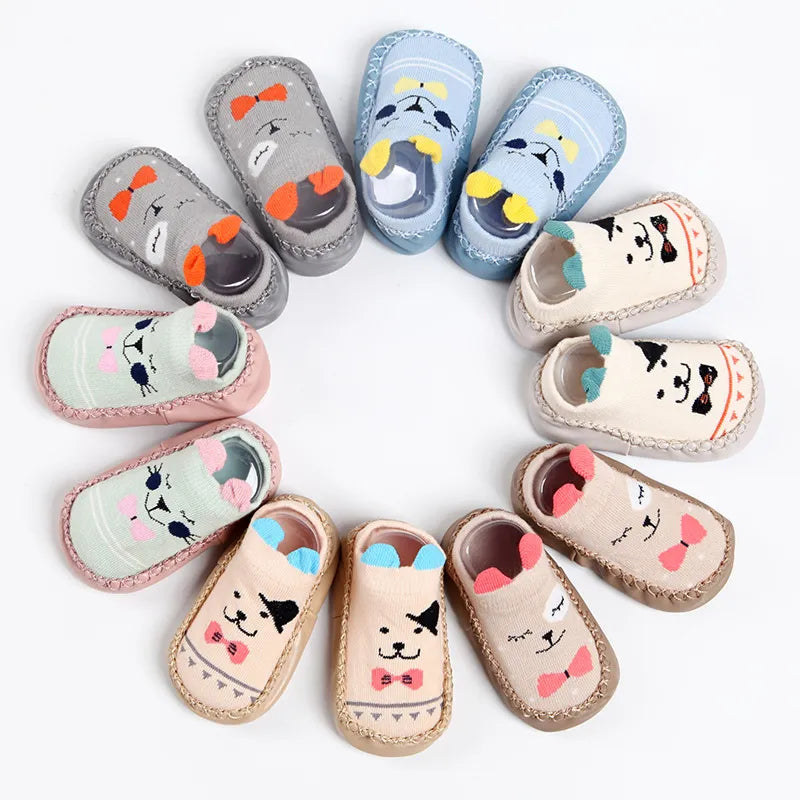 3-36 Months Spring Summer Newborn Rubber Soles Baby Socks Infant Baby Girls Boys Shoes Baby Floor Socks Anti Slip Soft Sole Sock