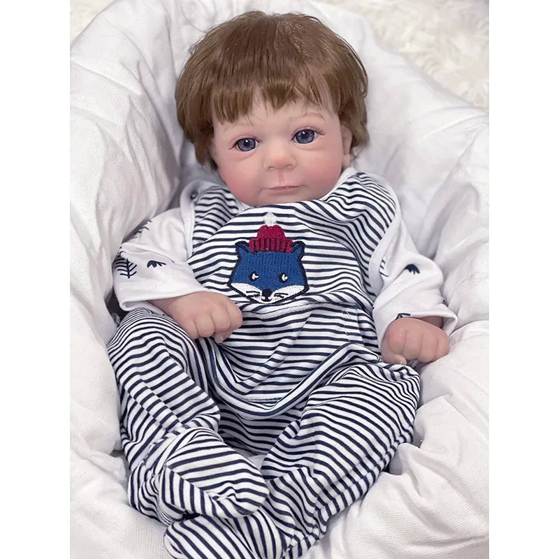 45cm Felicia Reborn Baby Dolls Soft Body 3D Skin with Visible Veins Collectible Art Doll Bebe Reborn Toy Gift