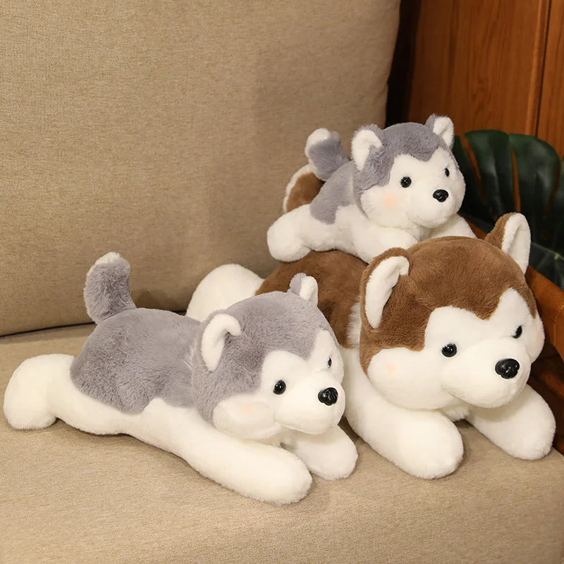 Cute Husky Dog Plush Toys Animal Soft Stuffed Big Size Fluffy Pillow Dolls Kawaii Furniture Decoration Children Birthday Gift