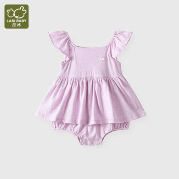 LABI BABY Soft Cotton Jumpsuit for Newborn Girls Infant Romper Baby Clothes Outfits for Kids Summer