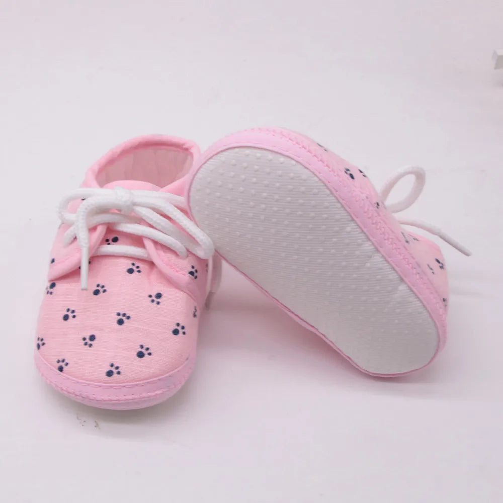 Plaid Footprint Footwear Shoes Newborn Baby Girls Shoes Girls Letter Crib Shoes Baby -Slip Baby Shoes First walker zapatillas