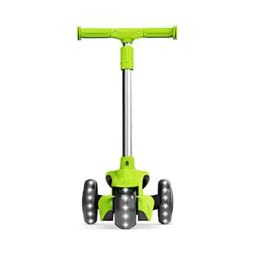 Jetson Lumi 3 Wheel Light-Up Kick Scooter - Max Grip Light up Deck and PVC Wheels- Adjustable Height Ages 3+, Red