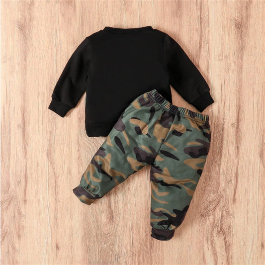 0-24 Months Newborn Infant Baby Boys Clothes Sets Spring Autumn Long Sleeve Pullover Pants Set Camouflage Outfits Sets Clothes